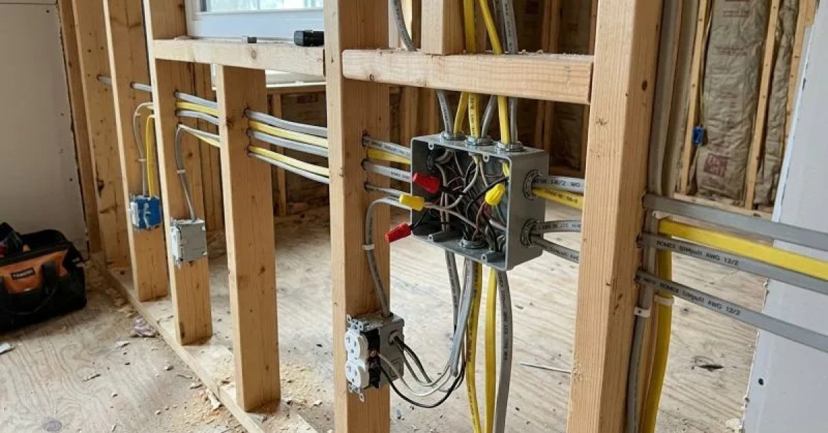 Electrical wiring being reviewed inside a Mesa, AZ property